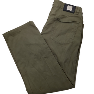 Brax Pants Mens Size 34x34 Khaki Green Cesar Feel Good Chino Trouser Blue Lab